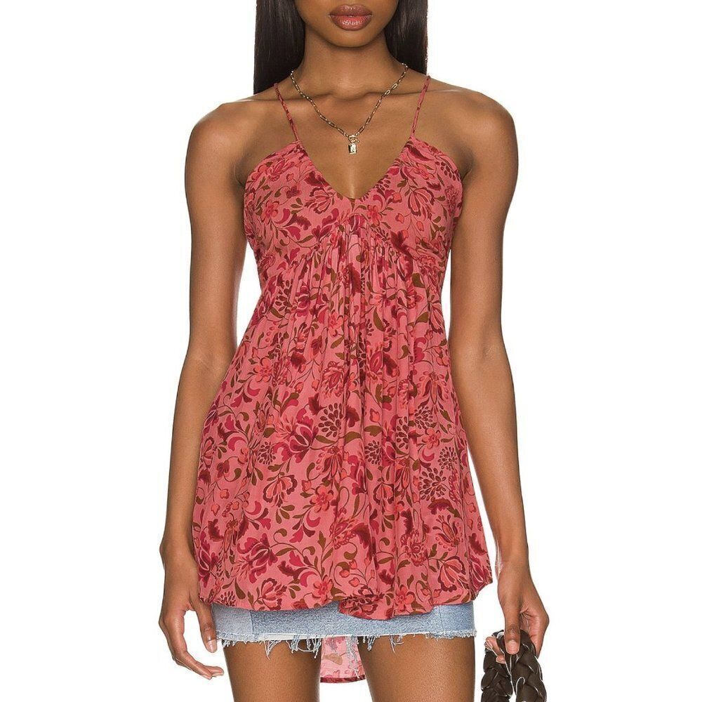 Free People Pixie Cross Back Top in Light Combo Sz. M NWT